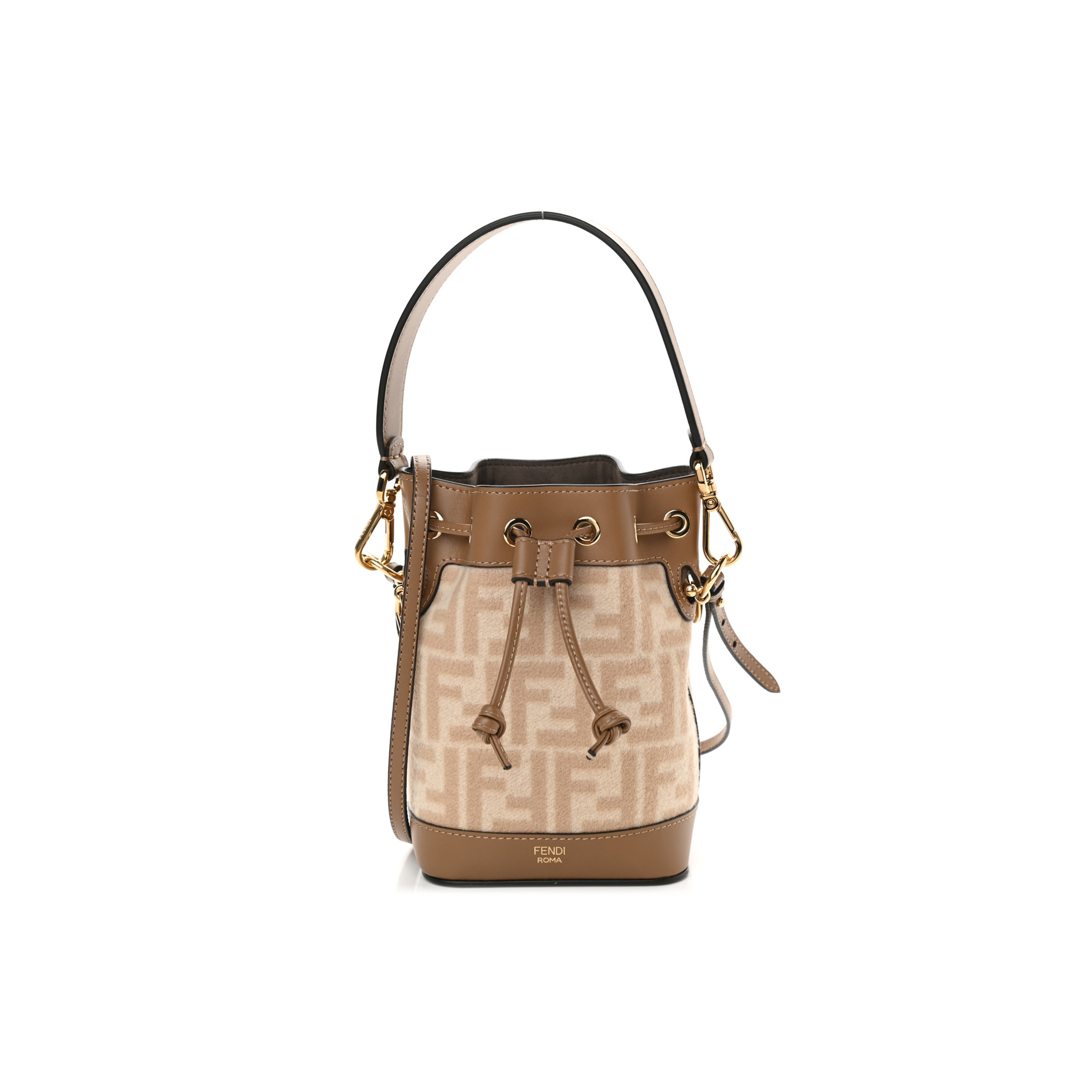 F**di wool vitello king ff 1974 mini mon tresor bucket bag 8bs010ahjff1f24 (17*12*10cm)